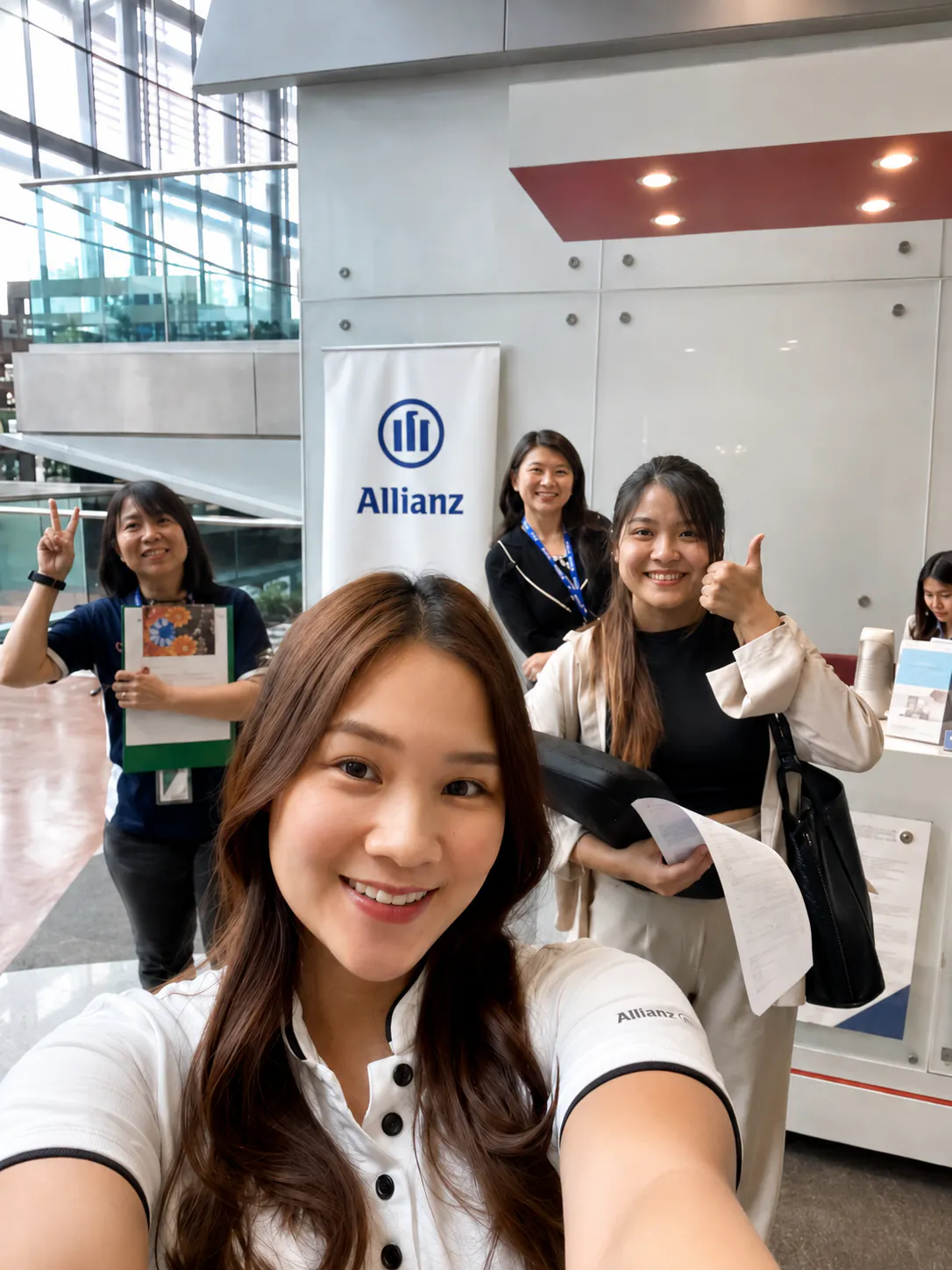 The team gathered together at a company event